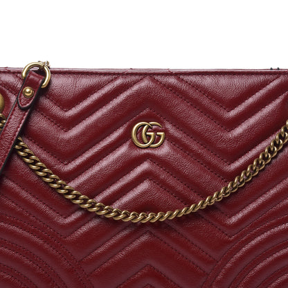 Gucci Azalea Calfskin Matelasse Heart Medium GG Marmont Slim Shoulder Bag Romantic Cerise 10 of 10
