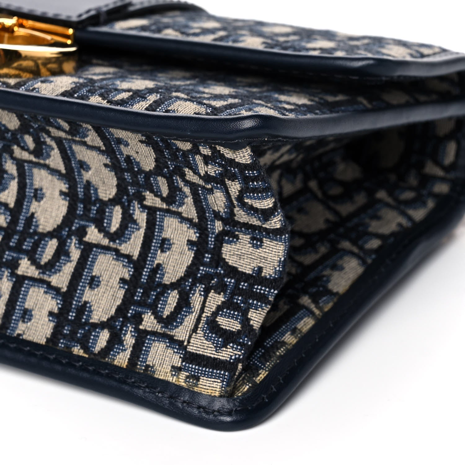 Christian Dior Oblique 30 Montaigne Chain Flap Bag Blue 8 of 12