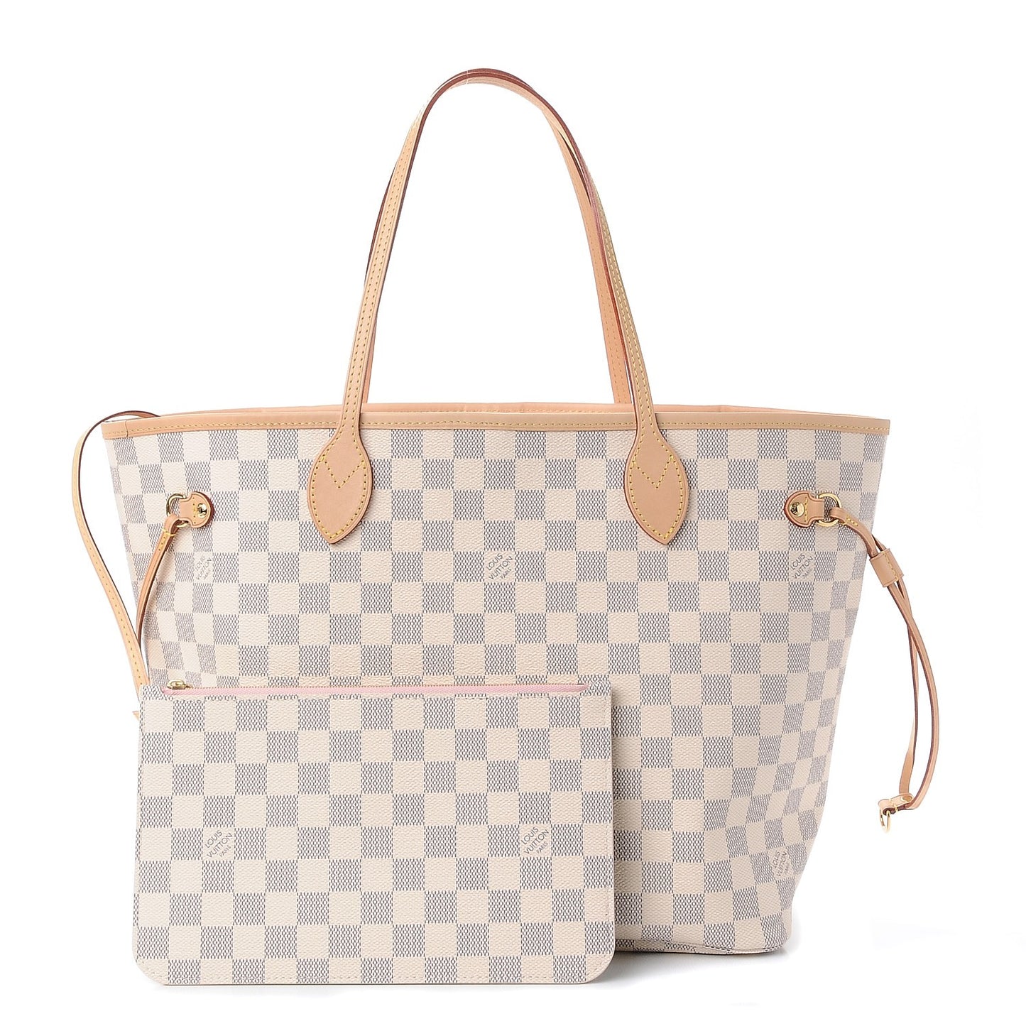 Damier Azur Neo Neverfull MM Rose Ballerine
