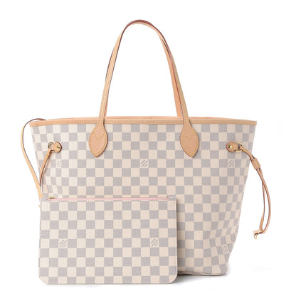 Louis Vuitton Damier Azur Neo Neverfull MM Rose Ballerine 1 of 10