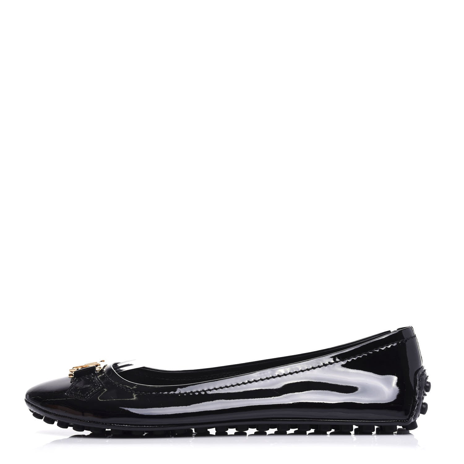 Louis Vuitton Patent Calfskin Oxford Ballerina Flats 40.5 Black 1 of 11