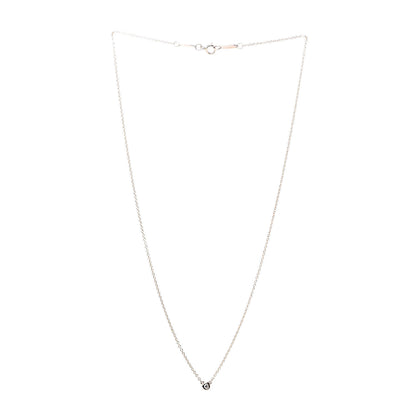Tiffany 18K Rose Gold Diamond .03ct Elsa Peretti Diamonds by the Yard Pendant Necklace 3 of 7
