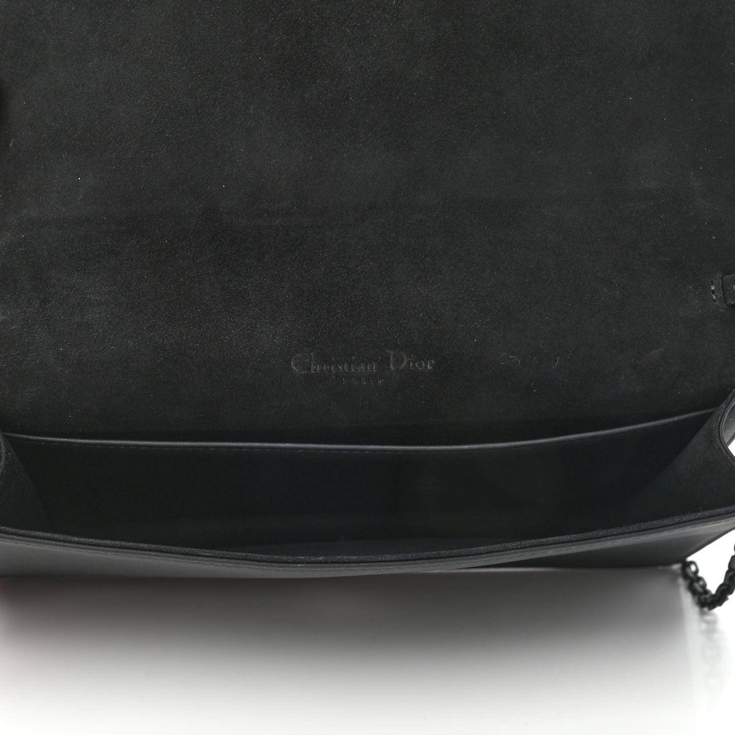 Ultra Matte Calfskin Cannage Lady Dior Clutch Black