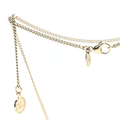 Chanel Tweed Effect CC Necklace Gold 4 of 5
