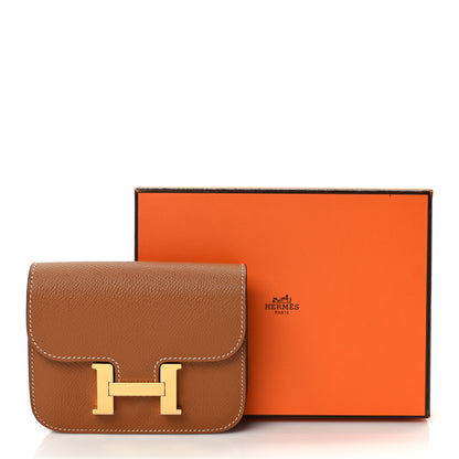 Hermes Epsom Constance Slim Wallet Gold 8 of 8