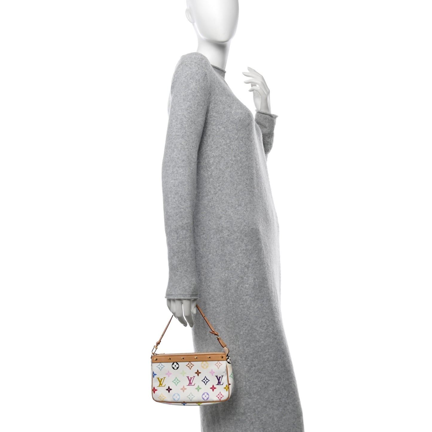 Monogram Multicolor Pochette Accessories White