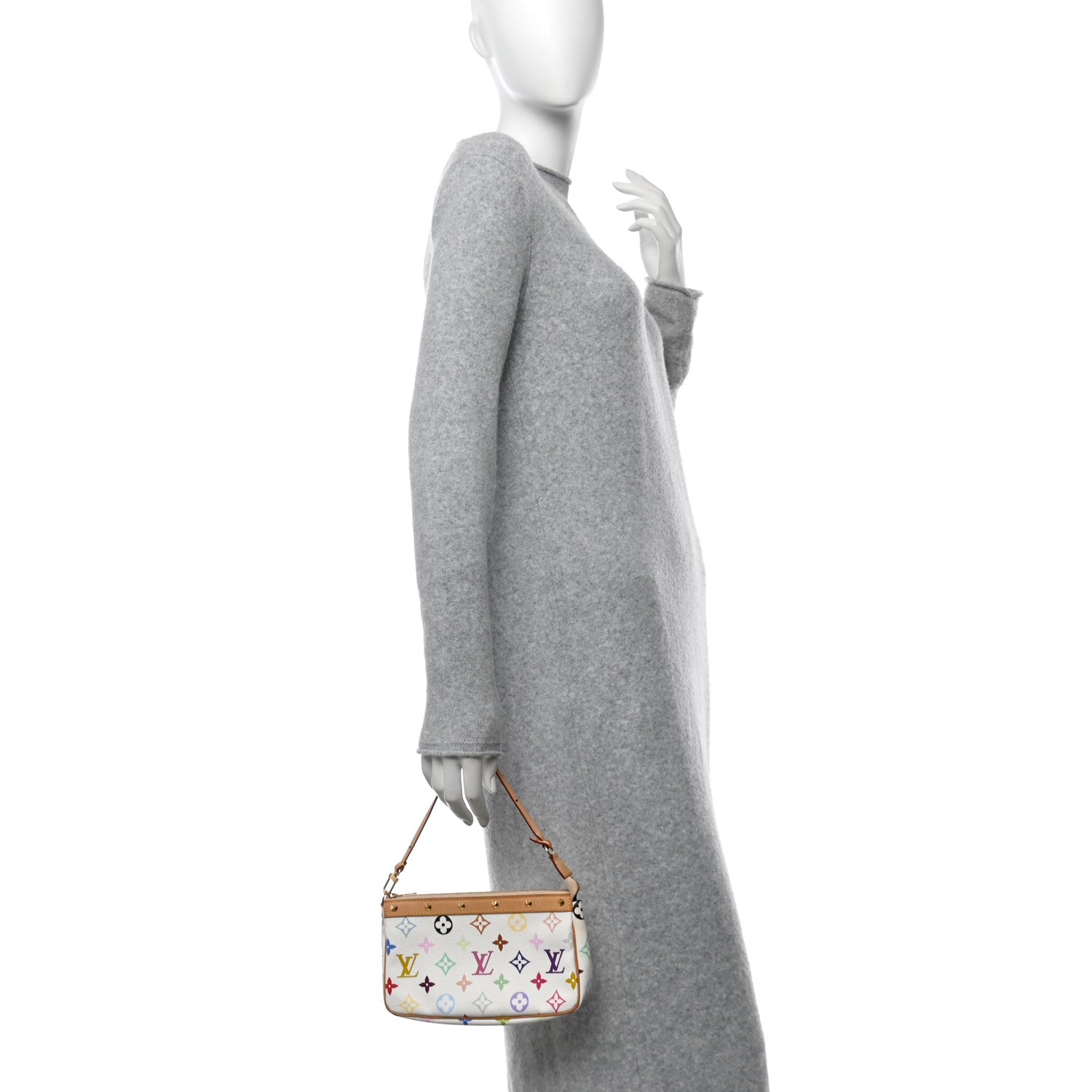 Louis Vuitton Monogram Multicolor Pochette Accessories White 2 of 11