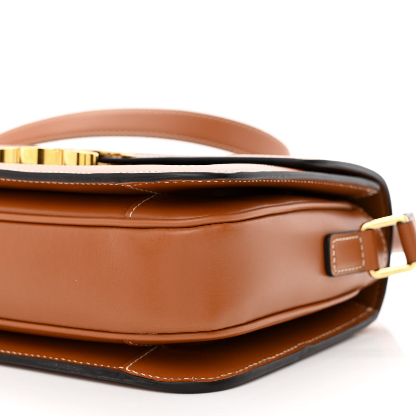 Triomphe Canvas Calfskin Medium Triomphe Bag Tan