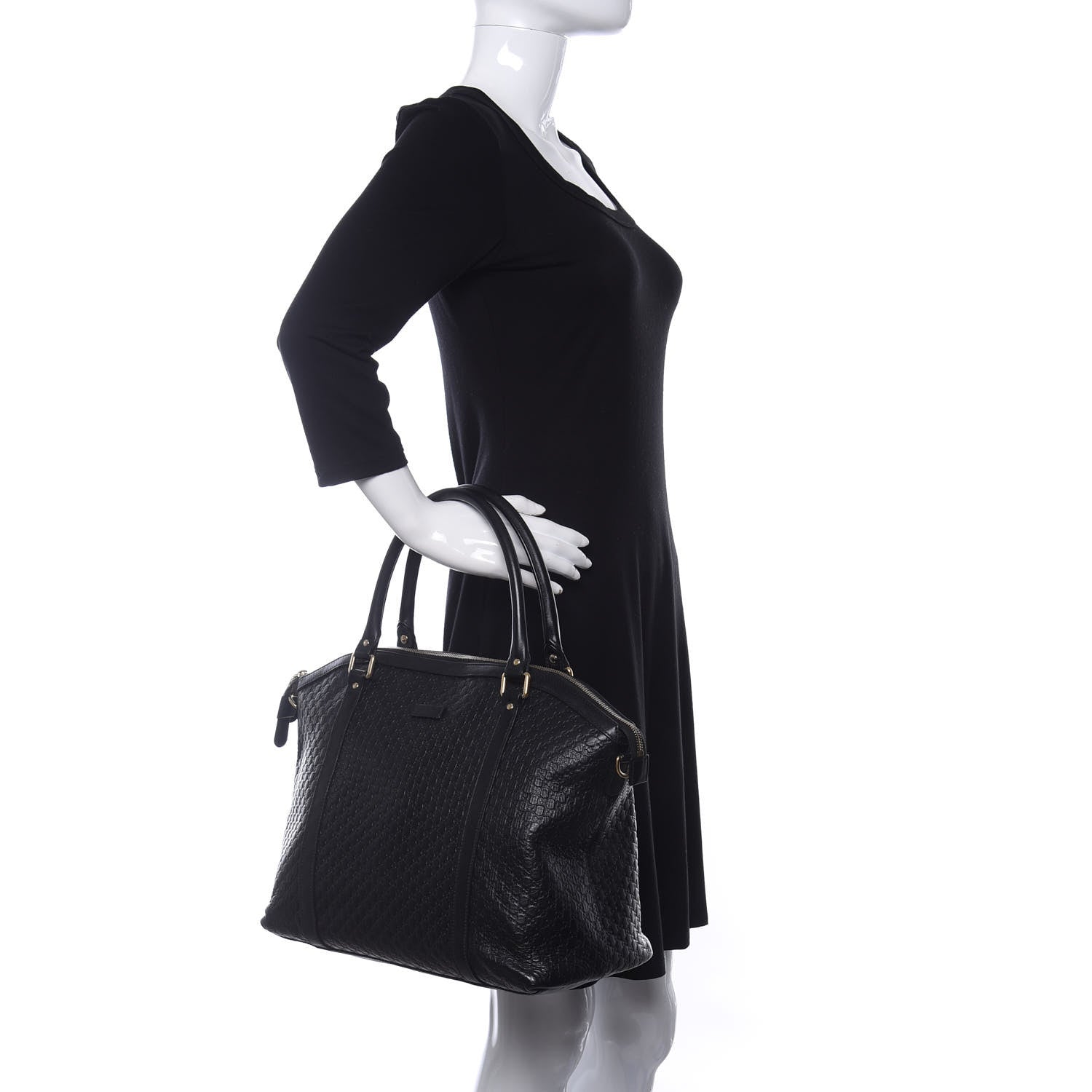 Gucci Soft Microguccissima Large Dome Satchel Black 2 of 10