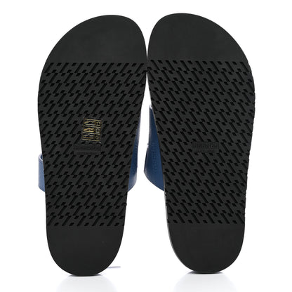 Hermes Epsom Womens Chypre Sandals 39 Bleu Bleuet 5 of 9