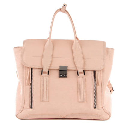 3.1 Phillip Lim 3.1 Textured Calfskin Large Pashli Satchel Blush 1 of 9