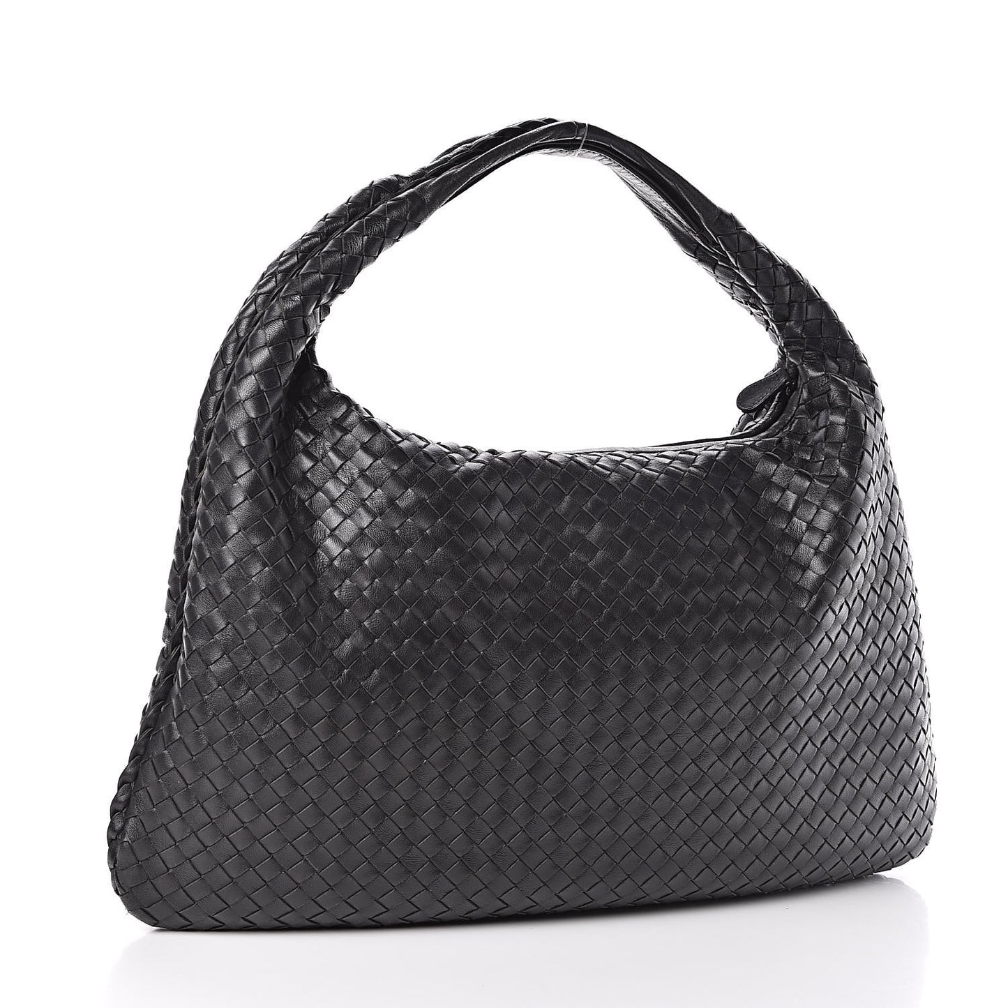 Nappa Intrecciato Large Veneta Hobo Black