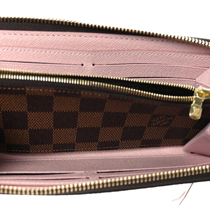 Louis Vuitton Damier Ebene Clemence Wallet Rose Ballerine 6 of 7