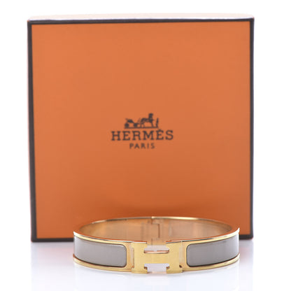 Hermes Enamel Narrow Clic Clac H Bracelet GM Marron Glace 6 of 6