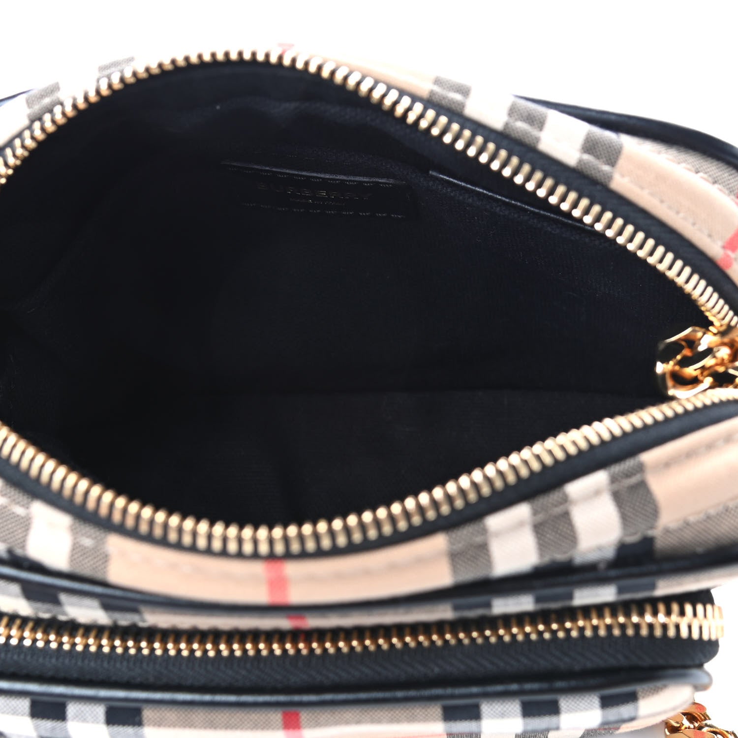 Burberry Calfskin Vintage Check Camera Bag Archive Beige 4 of 4