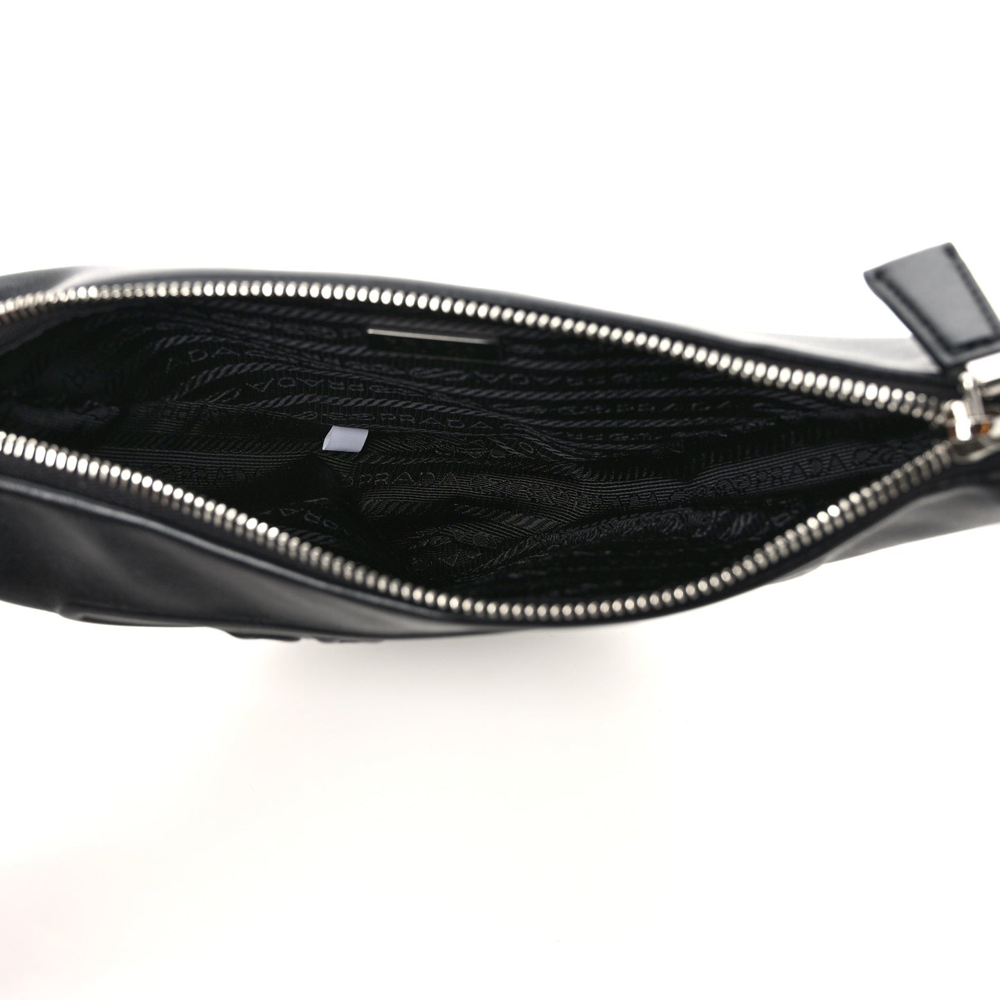 Grace Lux Triangle Logo Embossed Triangle Wristlet Pouch Black
