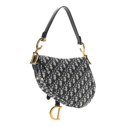 Christian Dior Oblique Saddle Bag Blue 2 of 9
