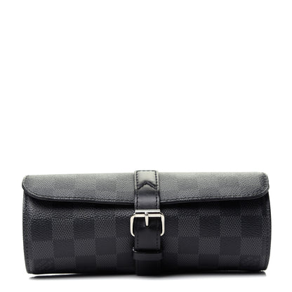Louis Vuitton Damier Graphite 3 Watch Travel Case 1 of 6