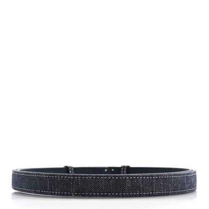 Hermes Denim Epsom Kelly Belt 18 Bleu Indigo White Bleu Navy 2 of 3