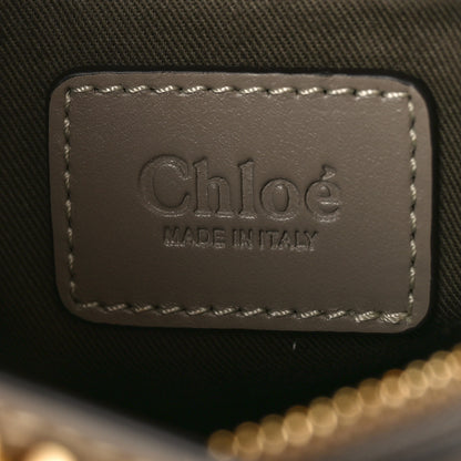 Chloe Shiny Calfskin Small Marcie Saddle Shoulder Bag Motty Grey 6 of 8
