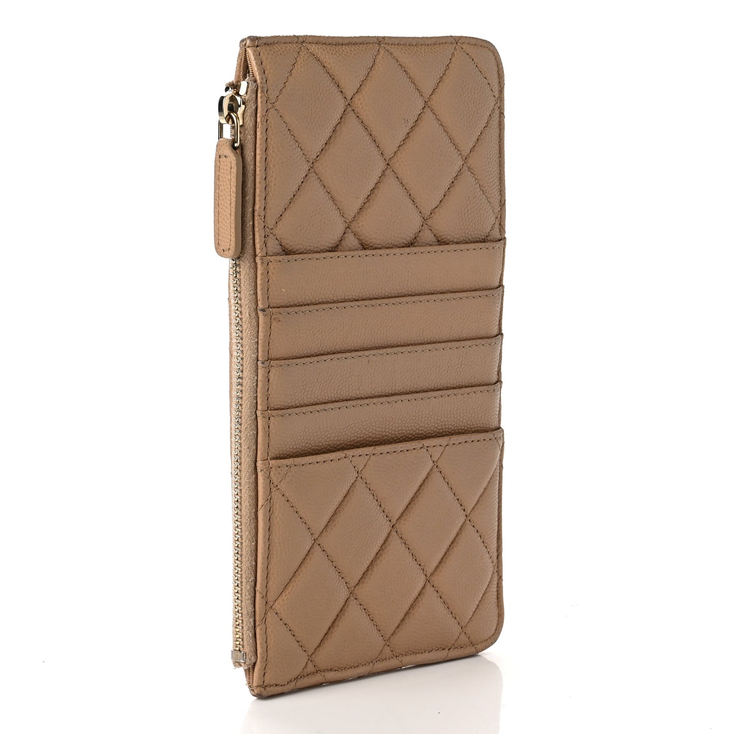 Caviar Quilted Classic iPhone Pouch Beige