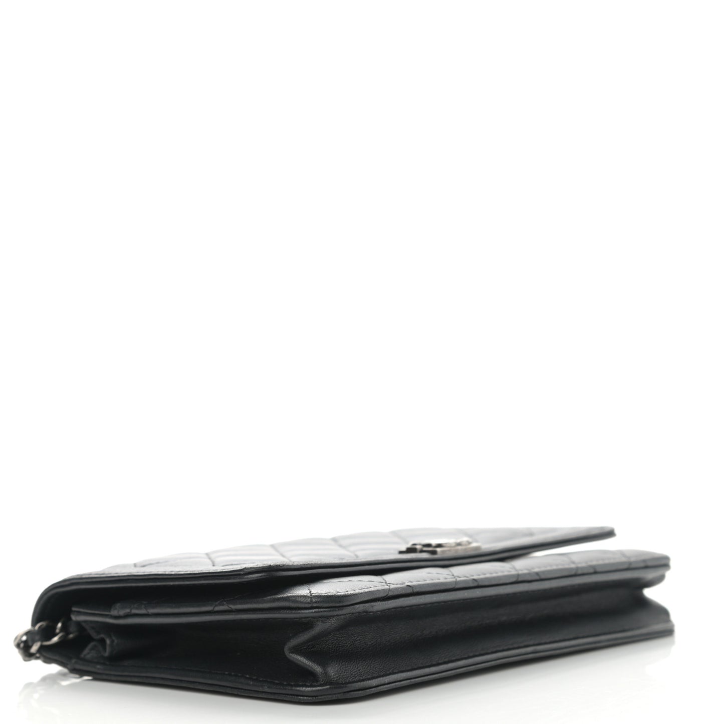 Lambskin Quilted Boy Wallet On Chain WOC Black