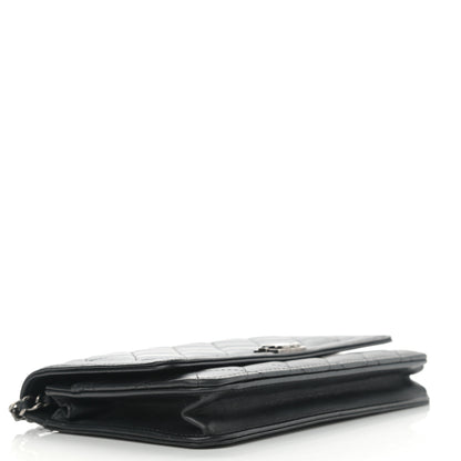 Chanel Lambskin Quilted Boy Wallet On Chain WOC Black 3 of 11