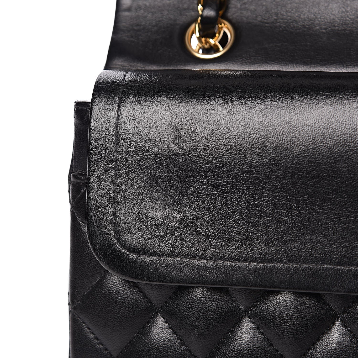 Chanel Lambskin Quilted Medium Double Flap Black 13 of 16