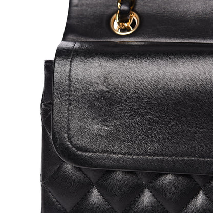 Chanel Lambskin Quilted Medium Double Flap Black 13 of 16