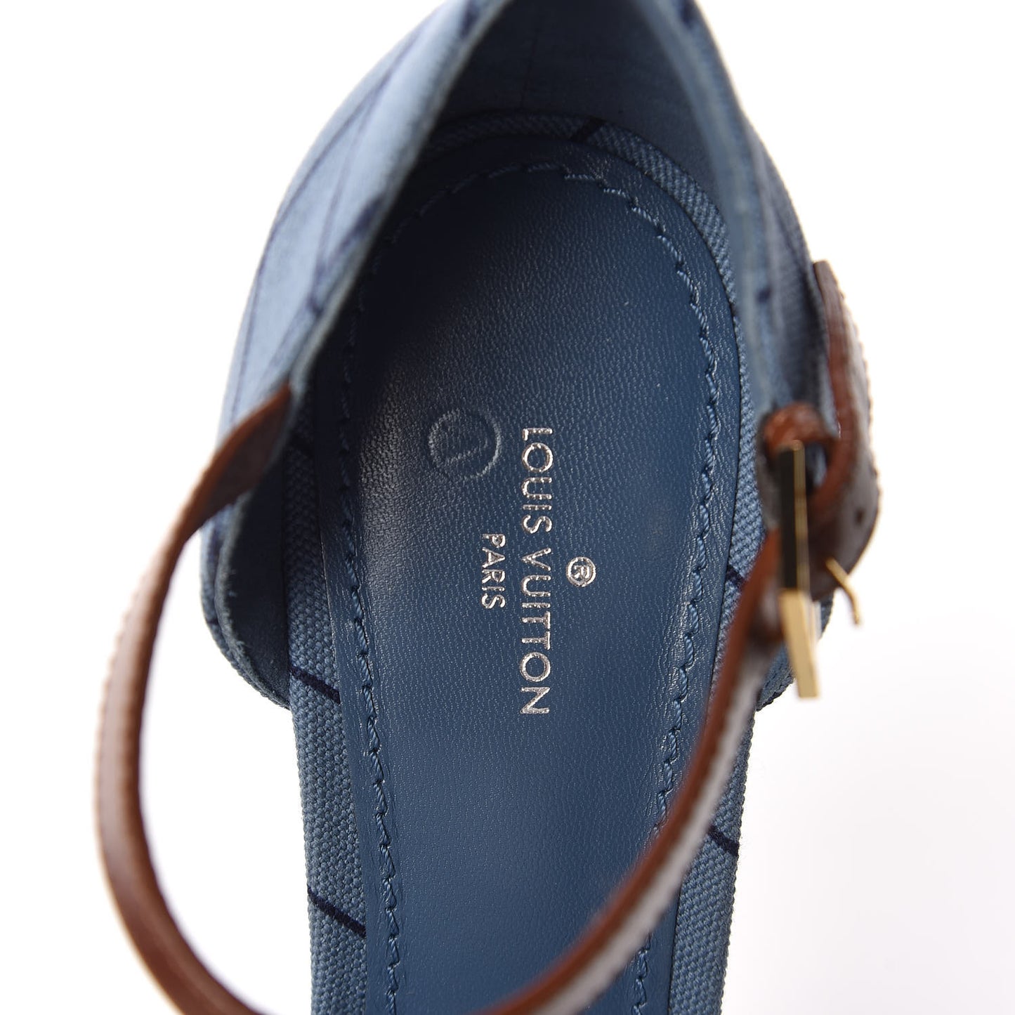 Denim Malletage Blossom Wedge Sandal 38.5