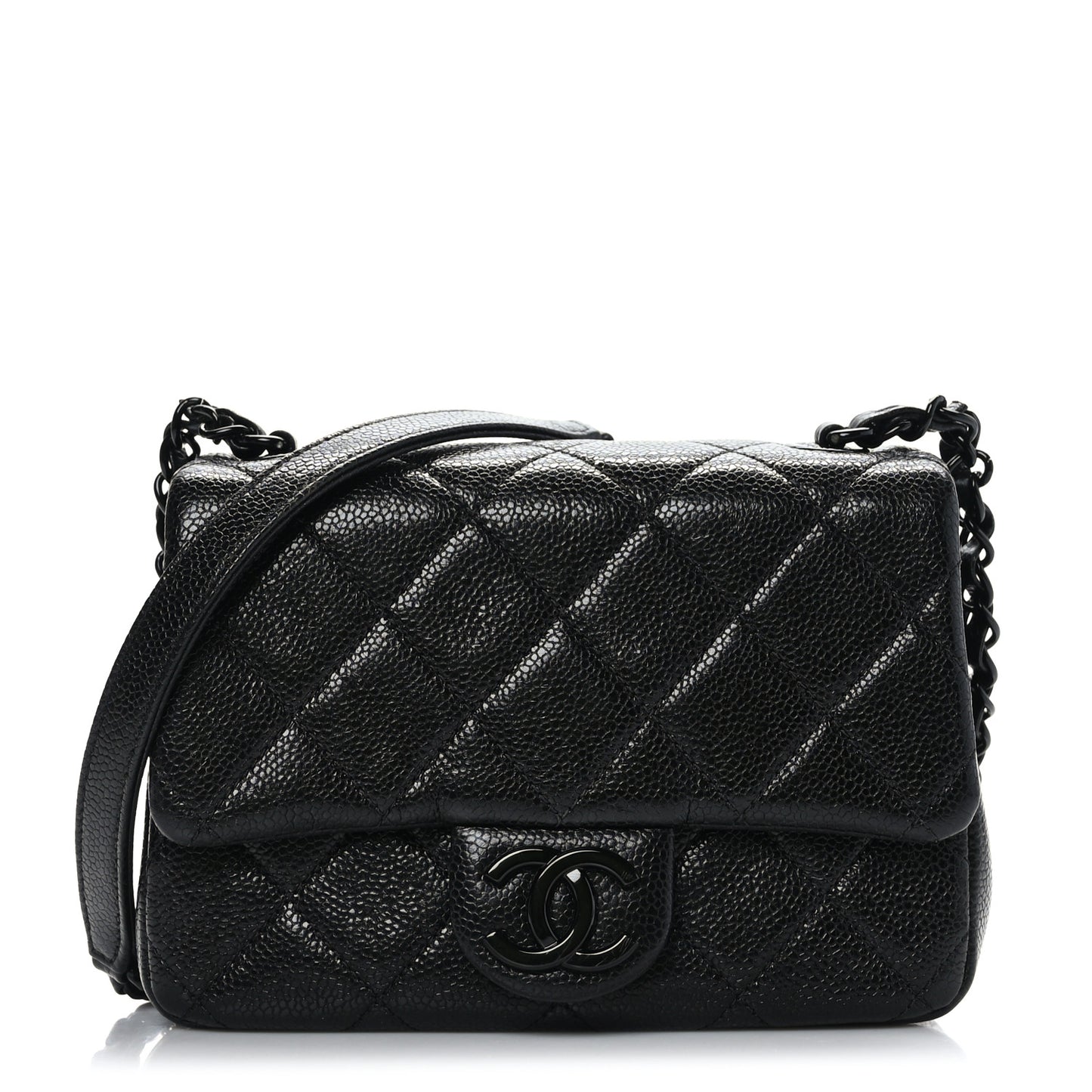 Caviar Quilted Incognito Mini Square Flap Black