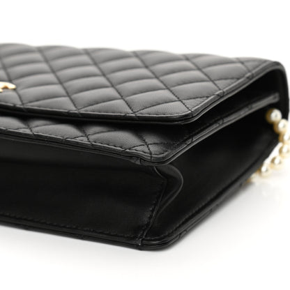 Chanel Lambskin Quilted Fantasy Pearl Flap Black 9 of 11