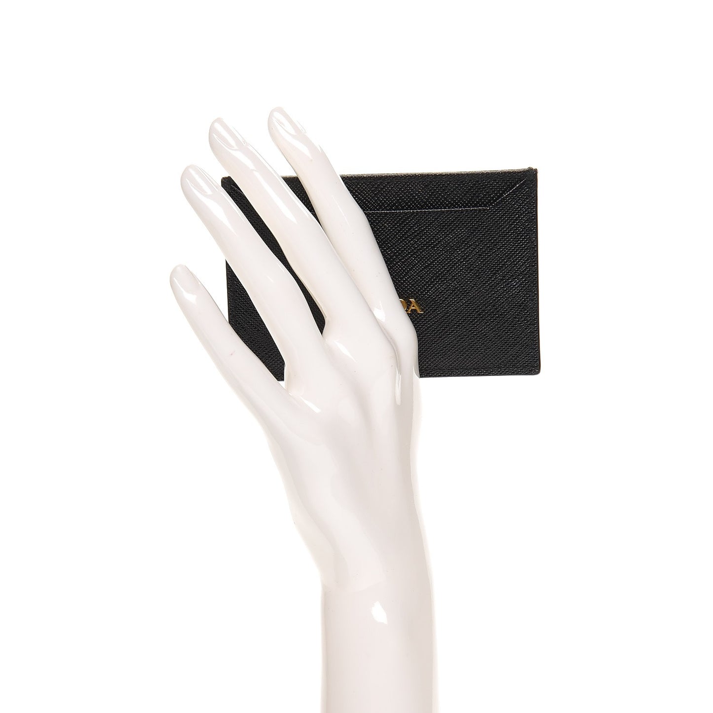 Saffiano Metal Card Case Black