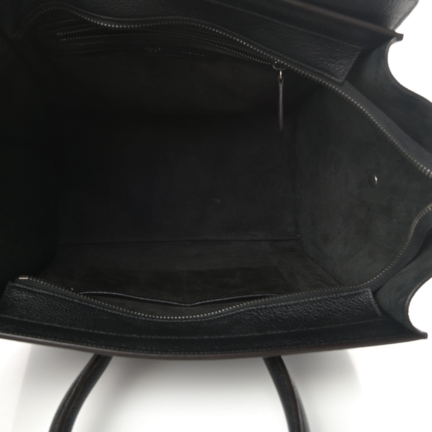 Celine Drummed Calfskin Mini Luggage Black 5 of 9