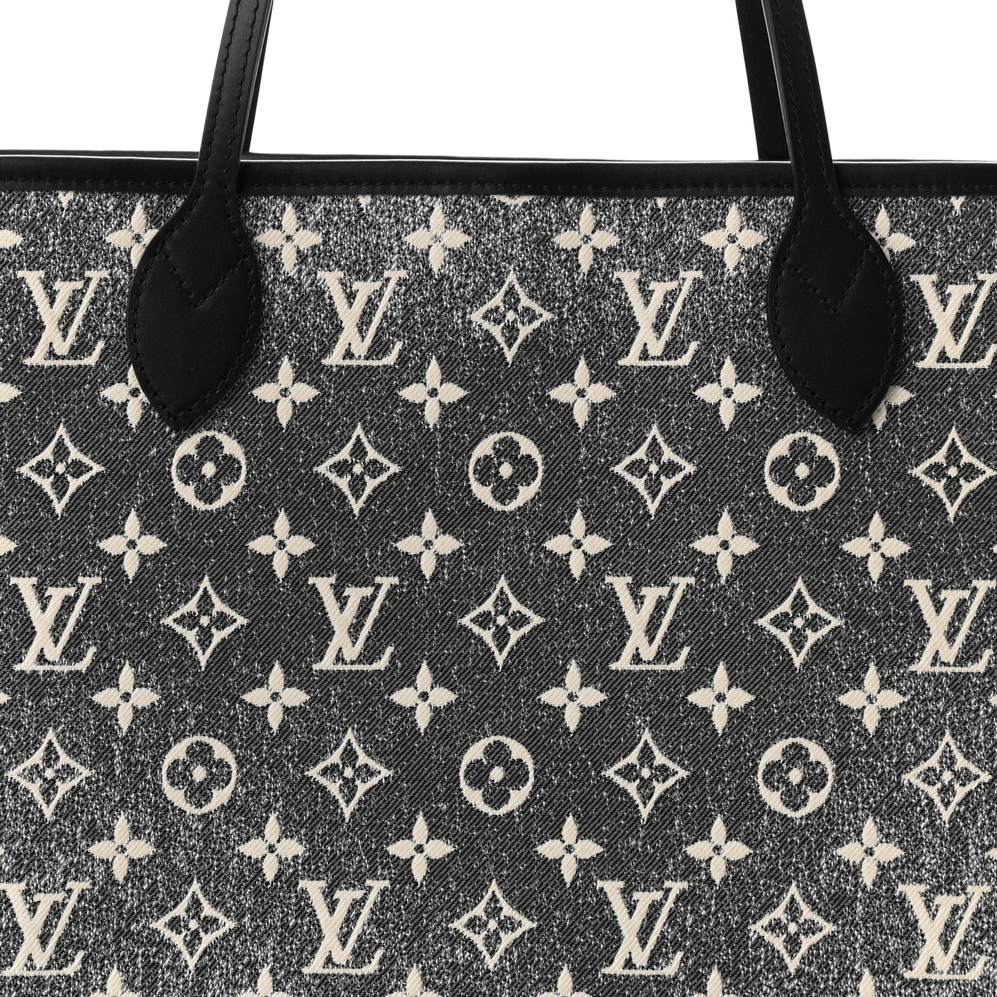 Denim Monogram Jacquard Neverfull MM Grey