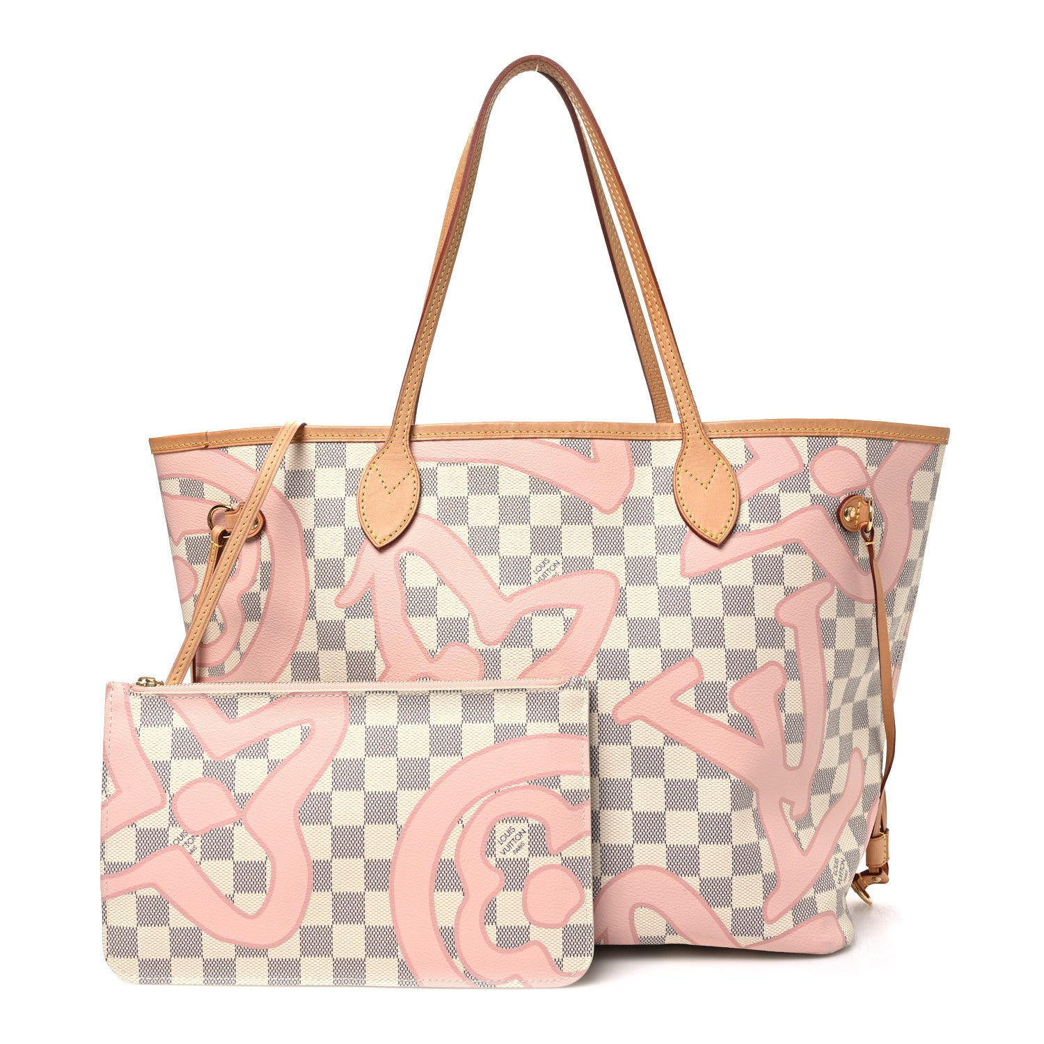 Louis Vuitton Damier Azur Tahitienne Neverfull MM 3 of 11