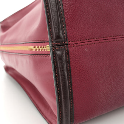 Alexander McQueen Pebbled Calfskin Small Skull Padlock Zip Around Tote Dark Pink 11 of 19