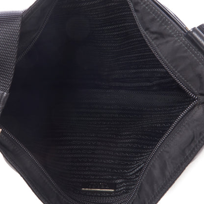 Prada Tessuto Nylon Saffiano Messenger Bag Black 4 of 8