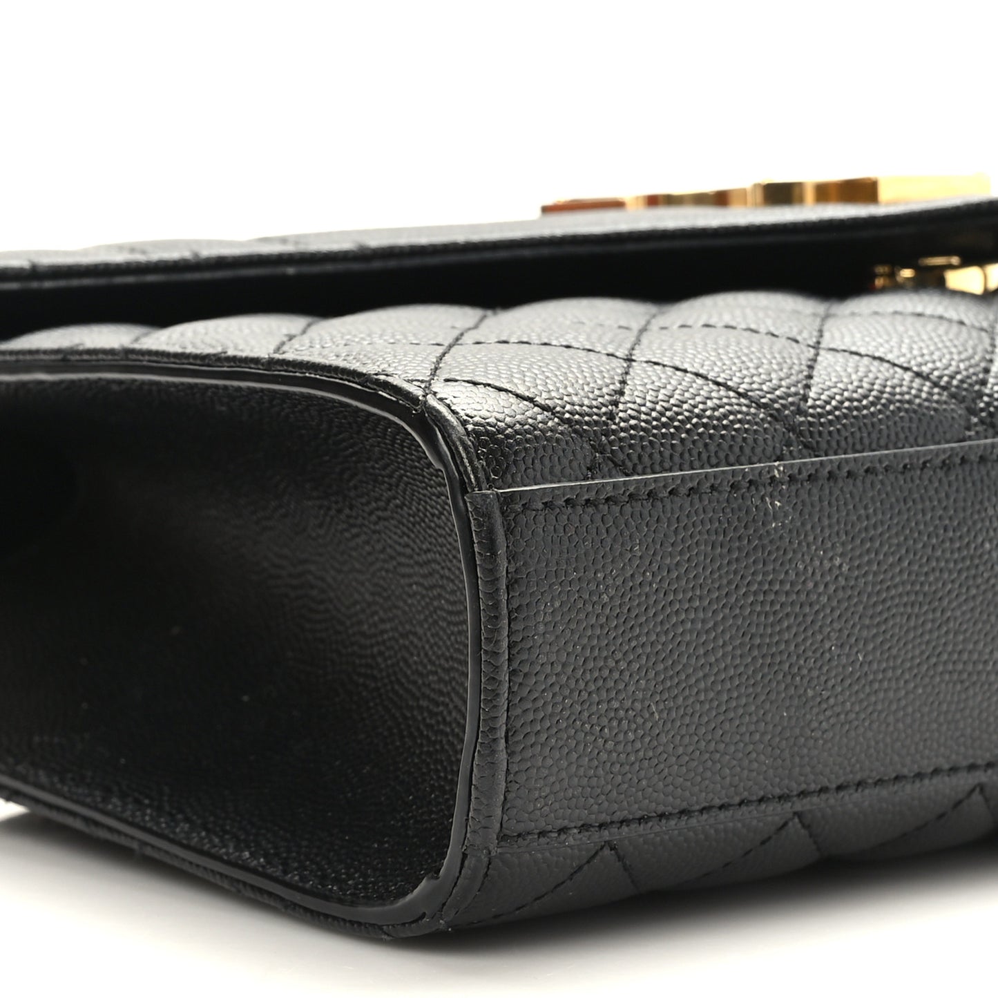 Grain De Poudre Textured Mixed Matelasse Triquilt Medium Monogram Satchel Black