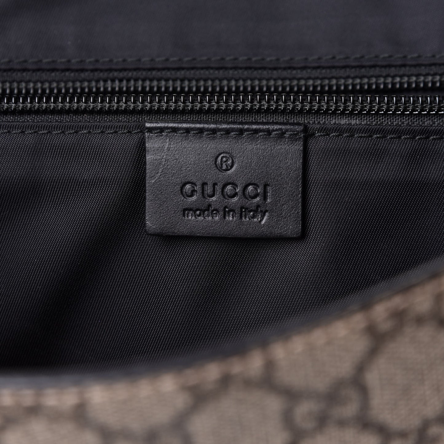 GG Supreme Monogram Web Flap Messenger Bag Black