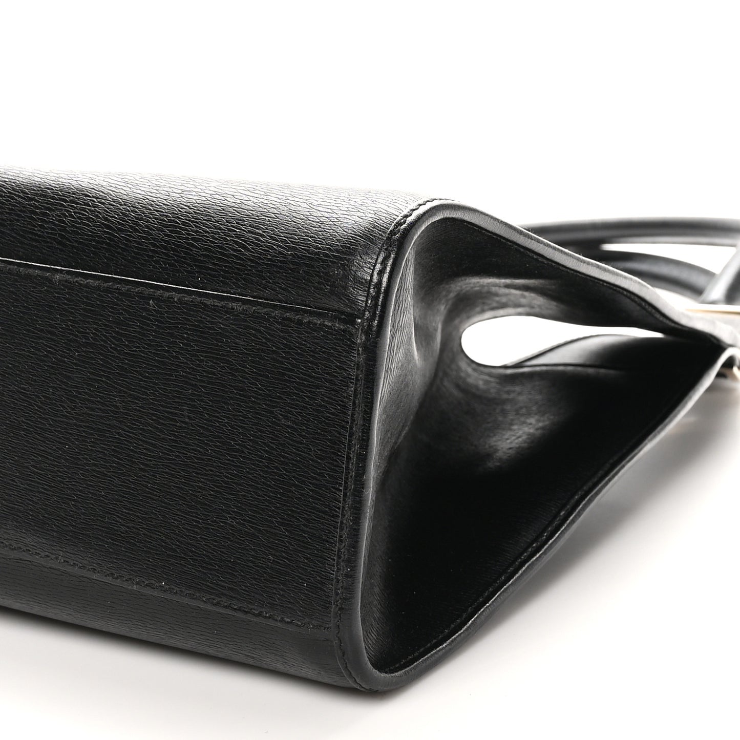 Calfskin Bardot Hobo Black
