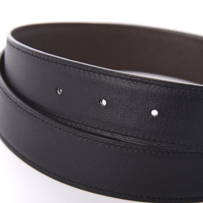 Hermes Swift Epsom 32mm Enamel Quizz H Belt 90 Black Chocolate 3 of 6