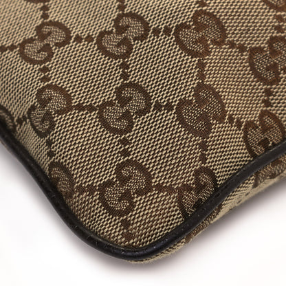 Gucci Monogram Web Small Flat Messenger Bag Brown 9 of 12