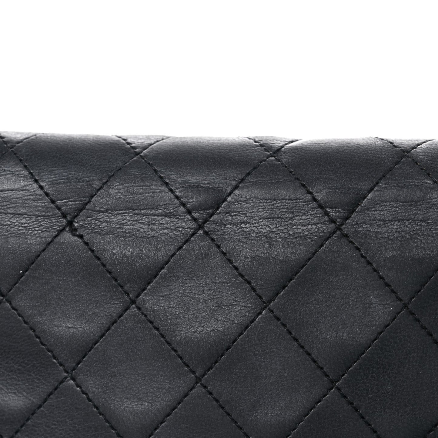 Lambskin Quilted Wallet On Chain WOC Black