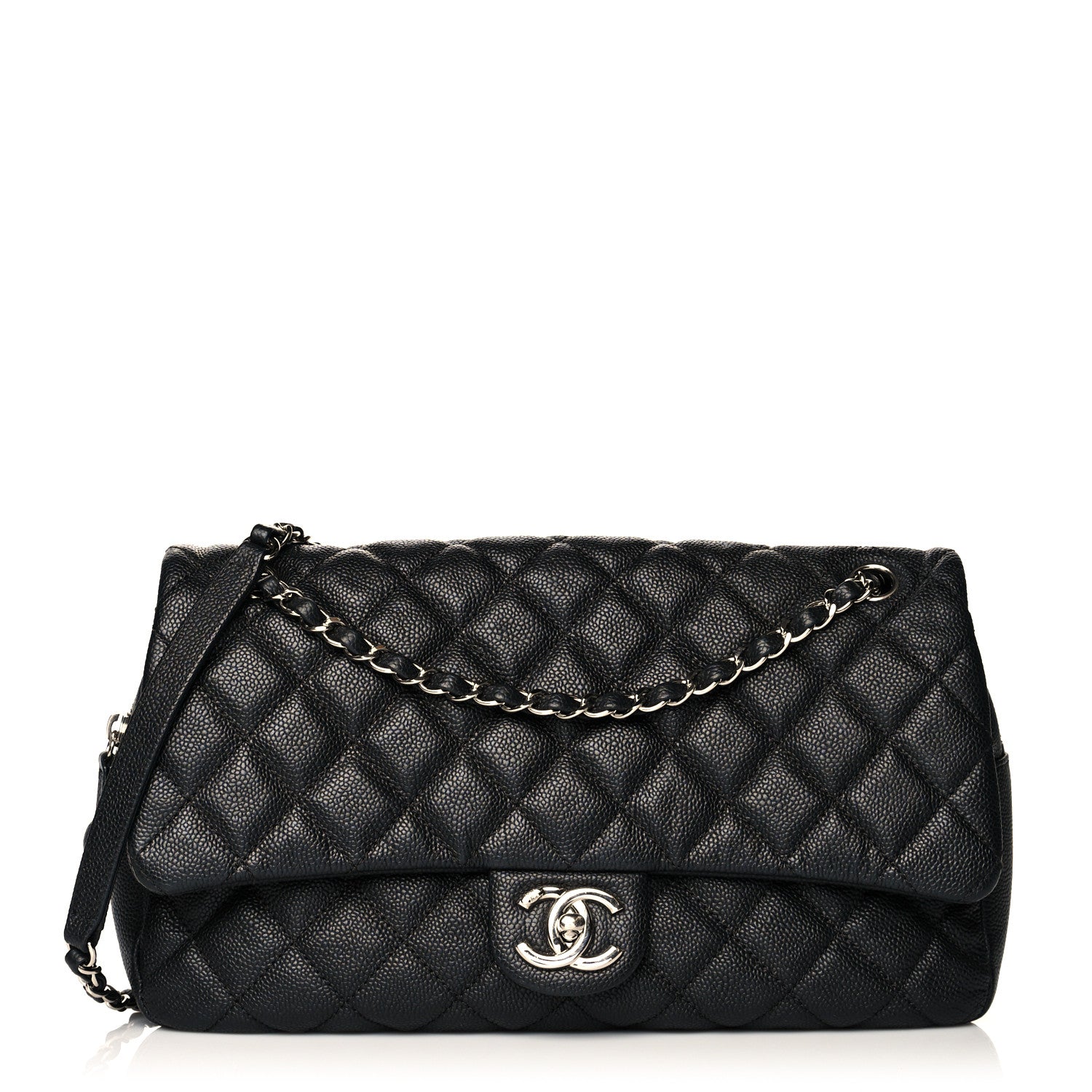 Chanel Caviar Quilted Jumbo Easy Flap Black 1 of 11
