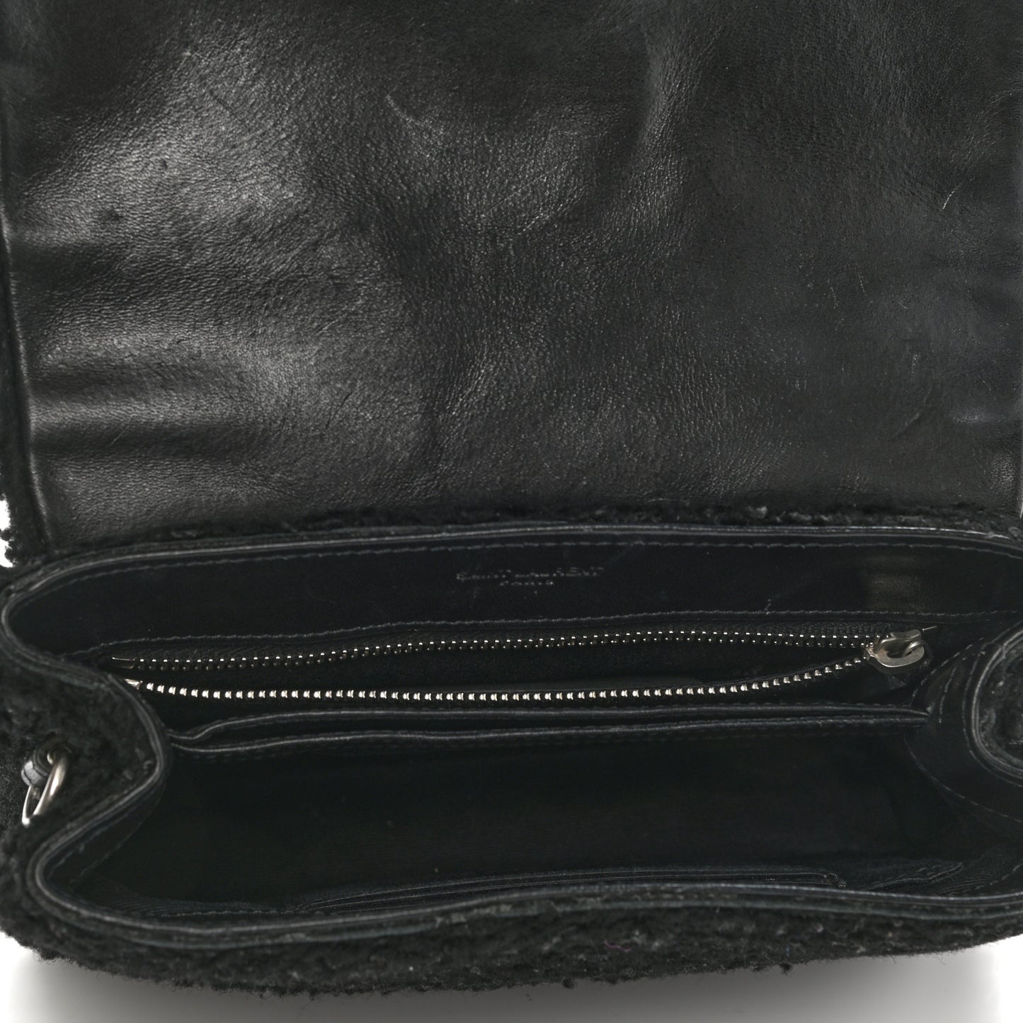 Shearling Toy Loulou Shoulder Bag Black