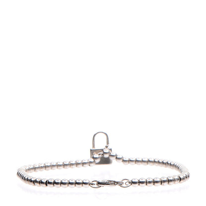 Tiffany Sterling Silver 1837 Lock Charm Bead Bracelet 4 of 5