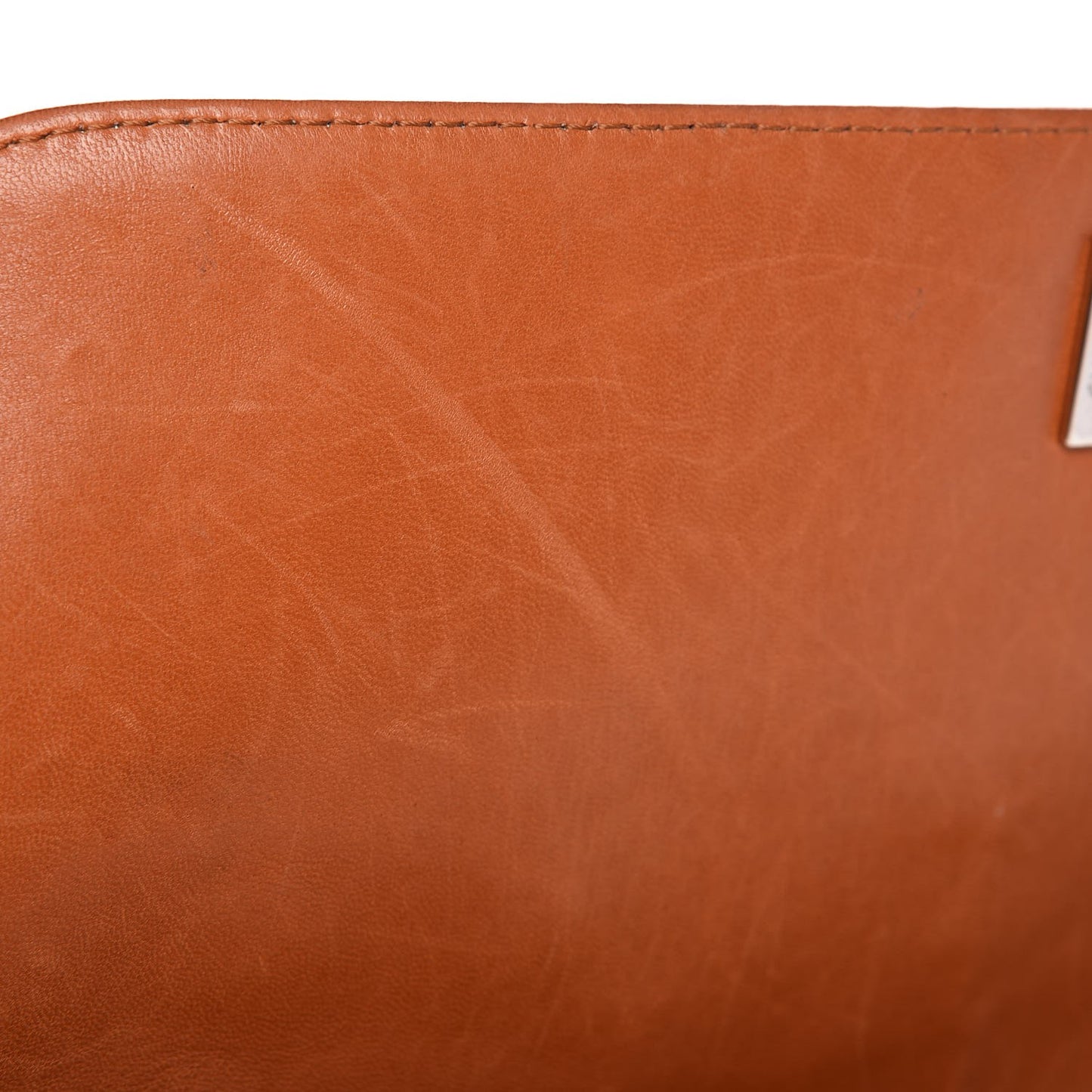 Vinyl Quilted In the Business Flap Bag Orange
