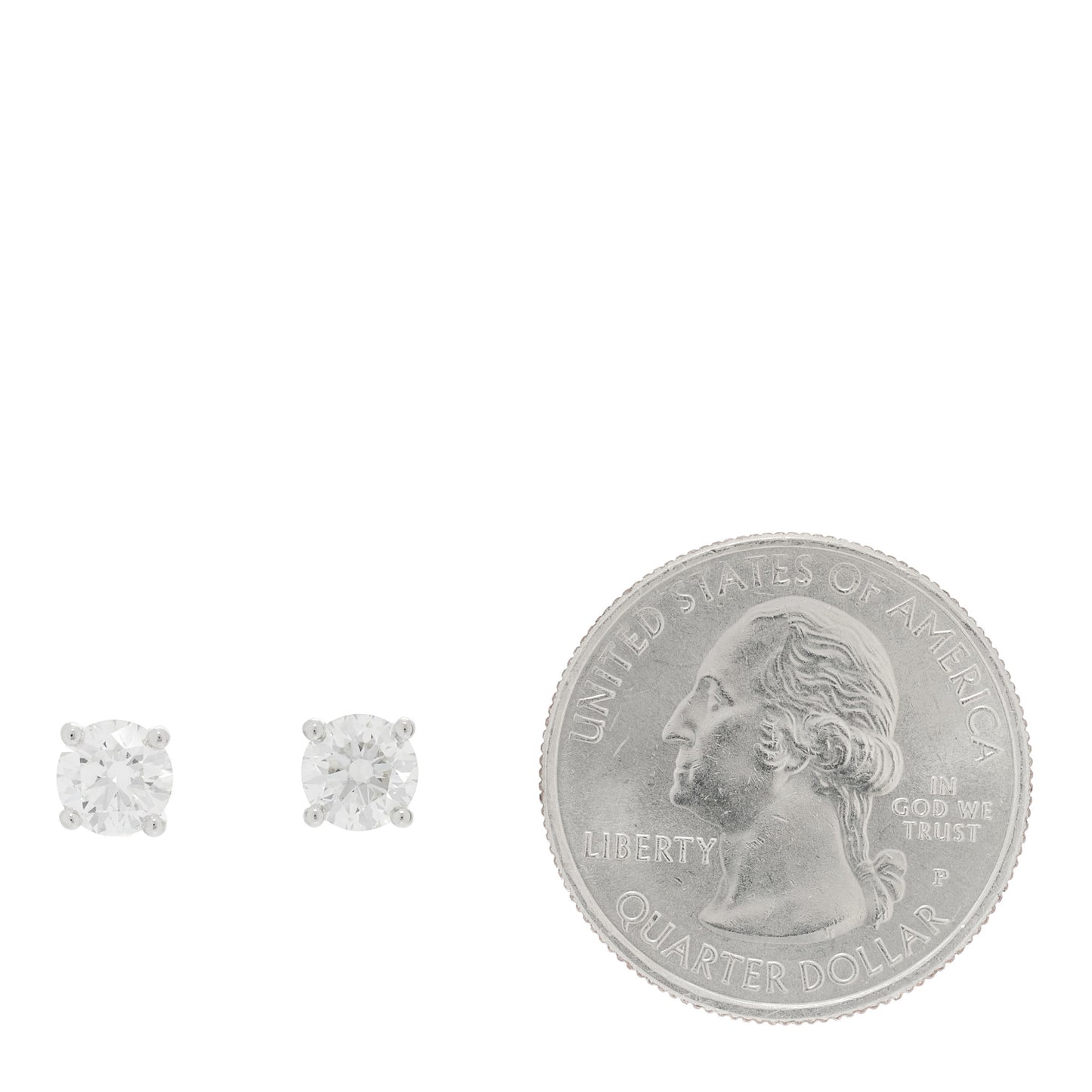 Platinum Diamond 1.46ctw Round Solitaire Earrings