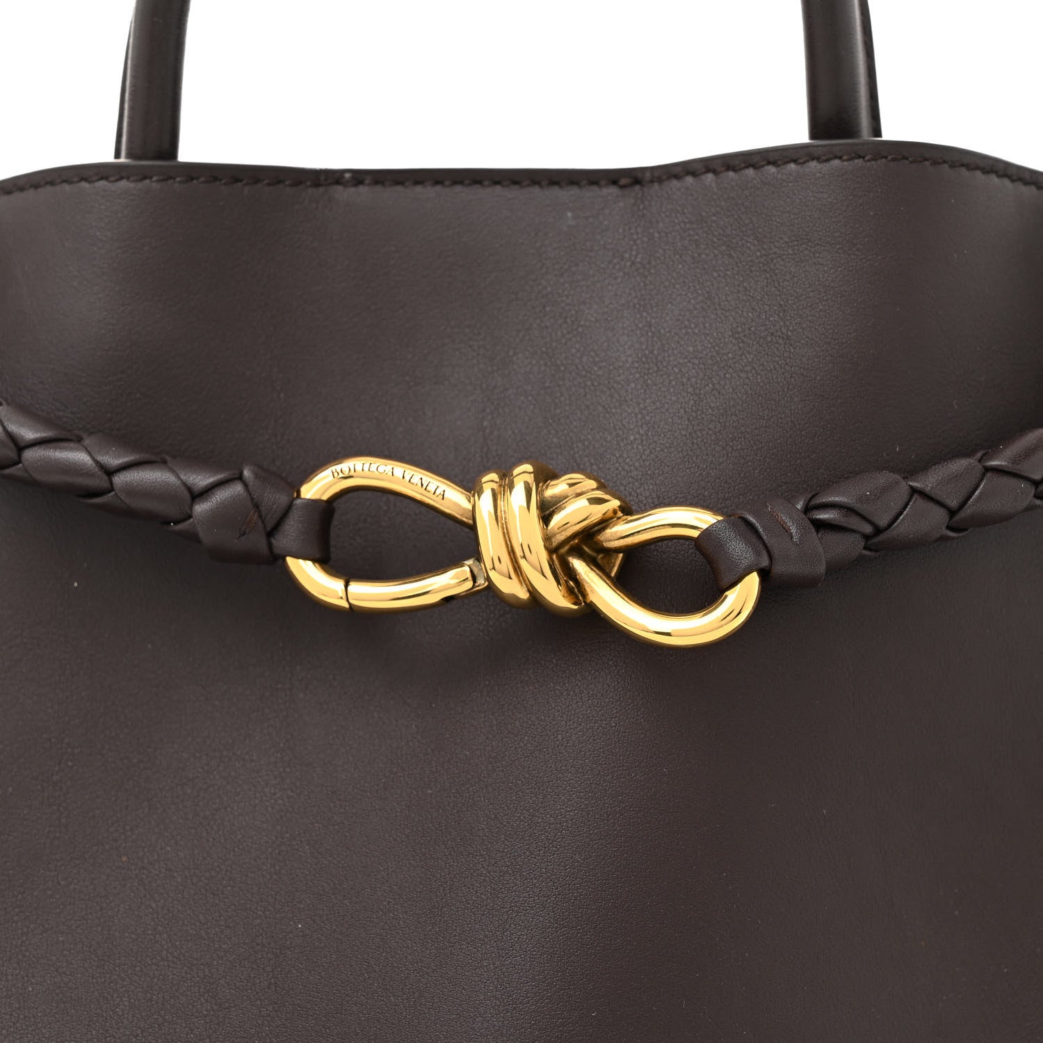 Bottega Veneta Silky Calfskin Medium Andiamo Shoulder Bag Fondant 7 of 9
